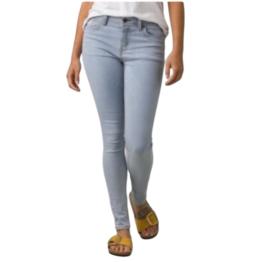 NWT Pran Women's Soma Skinny Jeans‎ Light Washed Blue Stretch Organic Cotton